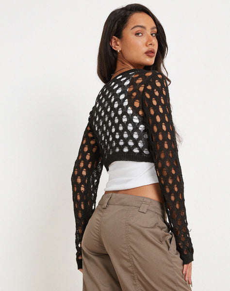 image of Kansaya Crop Top in Black