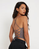 image of Kaori Vest Top in Charcoal