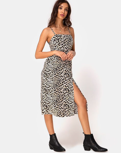 Kaoya Midi Dress in Cheetah