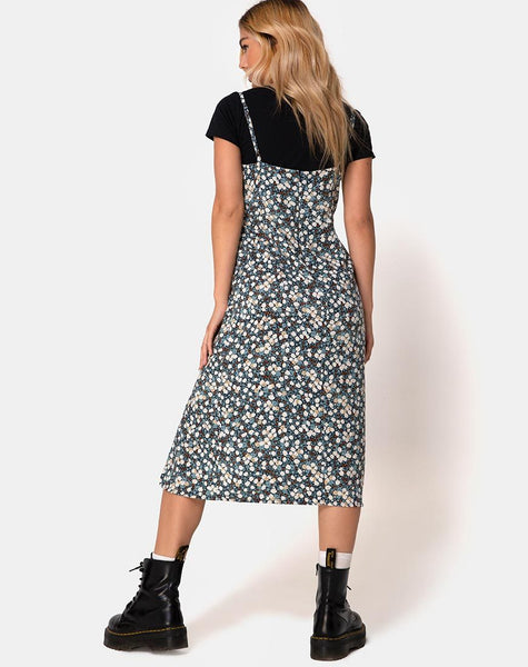 Kaoya Dress in Floral Field Navy