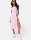 Kaoya Midi Dress in Ditsy Rose Lilac