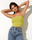 Karen Bandeau Top in Knit Olive