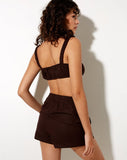 Image of Kasie Crop Top in Rami Bitter Chocolate