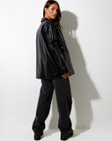 Katana Jacket in Pu Black