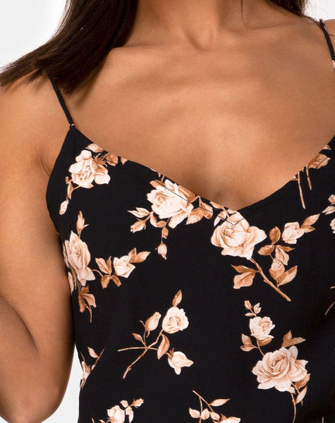 Katya Slip Dress in Peach Rose