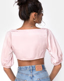 Kavida Crop Top in Satin Dusty Rose