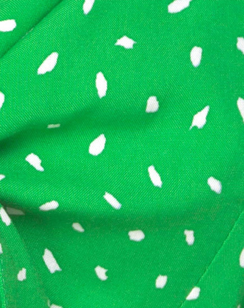 Kavon Crop Top in Green Diana Dot