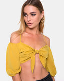 Kavon Crop Top in Mustard