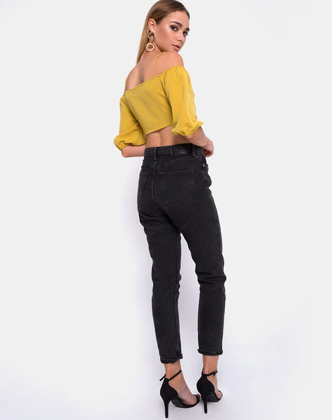 Kavon Crop Top in Mustard