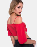 Kavon Crop Top in Red