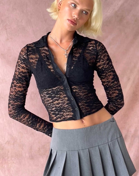 Maloe Lace Top in Black