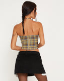 Image of Kayashi Corset Top in Blue Yellow Check