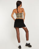 Image of Kayashi Corset Top in Blue Yellow Check