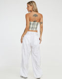 image of Kayashi Corset in Check Green and Cream