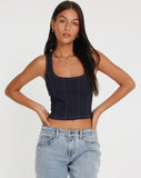 image of Kayaso Corset Top in Navy