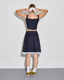 Image of Caralia Midi Skirt in Chambray Indigo