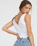 image of Kayson Crop Top in White