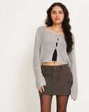 Image of Kazayo Long Sleeve  knit Top in Cool Grey