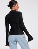 image of Keani Shirt in Crinkle Black