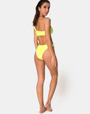 Keila Bikini Bottom in Coated Lime