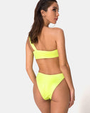 Keila Bikini Bottom in Coated Lime