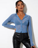 Image of Kelly Shirt in Mesh Blue