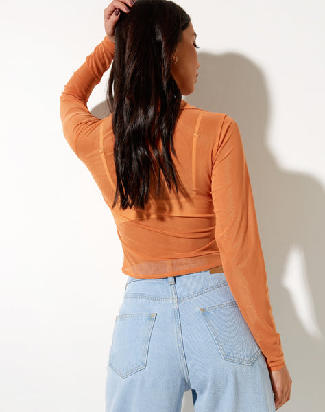 Kelly Shirt in Mesh Orange