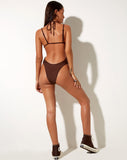 Kenzo Strappy Swimsuit in Dark Brown