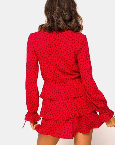 Kepsibelle Dress in Mini Diana Dot Red and Black