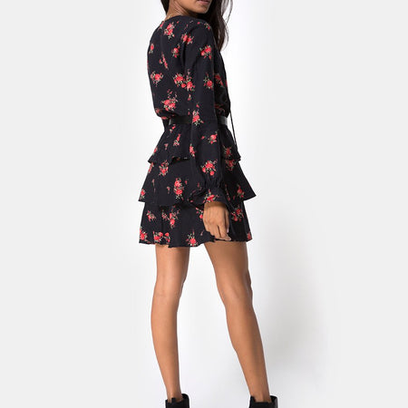 Kepsibelle Dress in Soi Rose Black and Red