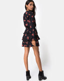 Kepsibelle Dress in Soi Rose Black and Red