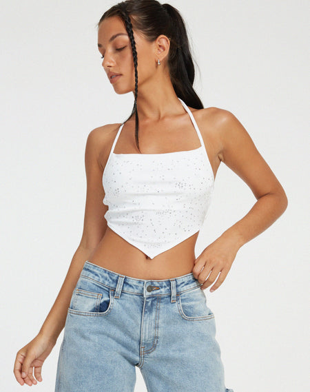 Shima Crop Top in White