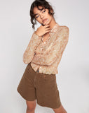 Image of Keyla Shirt in Tan Mushroom