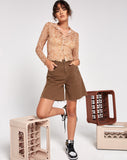 Image of Keyla Shirt in Tan Mushroom