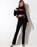 Image of Tronis Crop Top in Rib Black