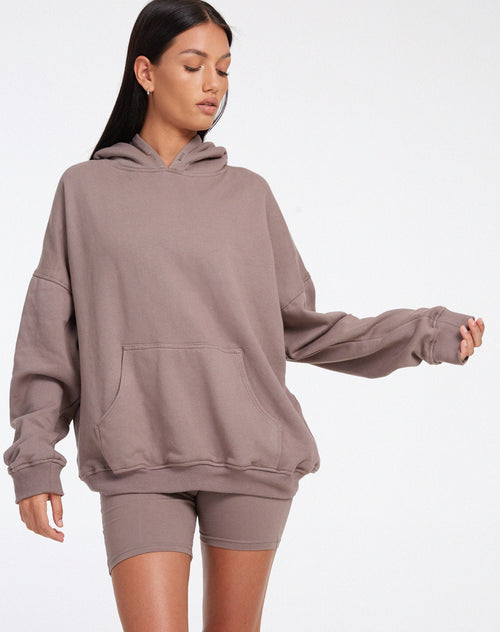 image of Oversize Hoodie in Fleece Antler