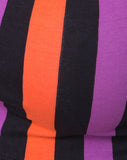 Kini Crop Top in Purple and Orange Stripe