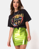 Kimmy Skirt in Metallic Green