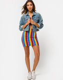 Kimmy Bodycon Skirt in New Vertical Mixed Stripe