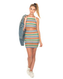 Kimmy Bodycon Skirt in Rainbow Knit