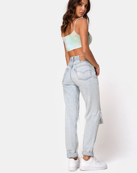 Kimo Crop Top in Pastel Tie Dye