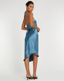 image of Kimora Midi Dress in Satin Slate