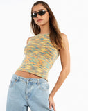 Image of MOTEL X JACQUIE Kinda Crop Top in Mix Space Dye Multi Colour