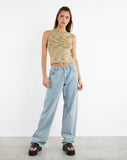 Image of MOTEL X JACQUIE Kinda Crop Top in Mix Space Dye Multi Colour