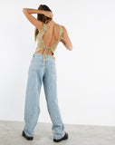 Image of MOTEL X JACQUIE Kinda Crop Top in Mix Space Dye Multi Colour