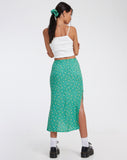 Image of Kindra Midi Skirt in Paisley Fun Green