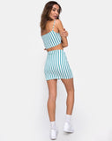 Kimmy Mini Skirt in Mid Stripe