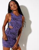 Image of Kinsey Bodycon Dress in Desert Terrain Purple