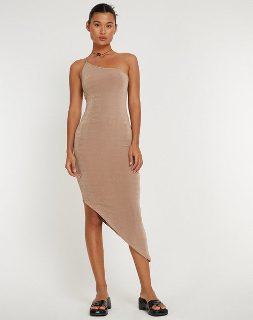 image of Kiyomi Midi Dress in Mocha