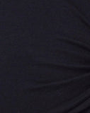 Knotie Longsleeve Crop Top in Black